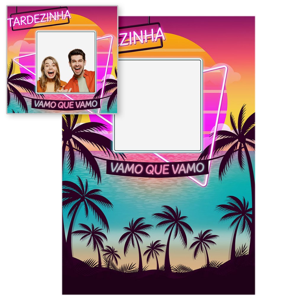 Painel Interativo Tardezinha Verão 3D Em Tecido Sublimado Fundo Vazado 1,50x2,20m - INT-15 em Oferta na Shopee