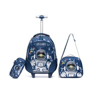 Kit Mochila de Rodinhas Lancheira Estojo Infantil Escolar Masculino em Oferta na Shopee