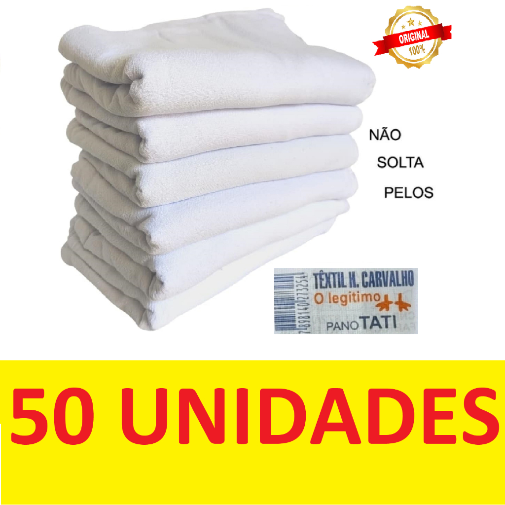 PANO DE PRATO PE DE GALINHA TATI LISO LEGITIMO 50 PANOS