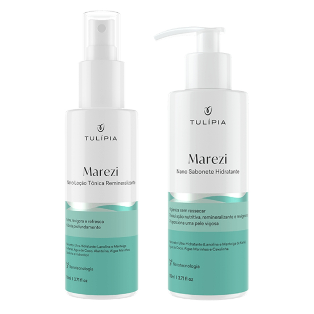 Kit Facial Marezi Hidratante Sabonete e Loção Tônica Remineralizante Tulipia