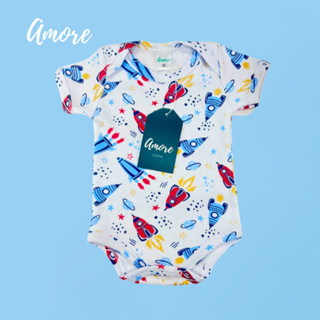 Roupa de Bebê Body Foguete Suedine - 100% Algodão em Oferta na Shopee