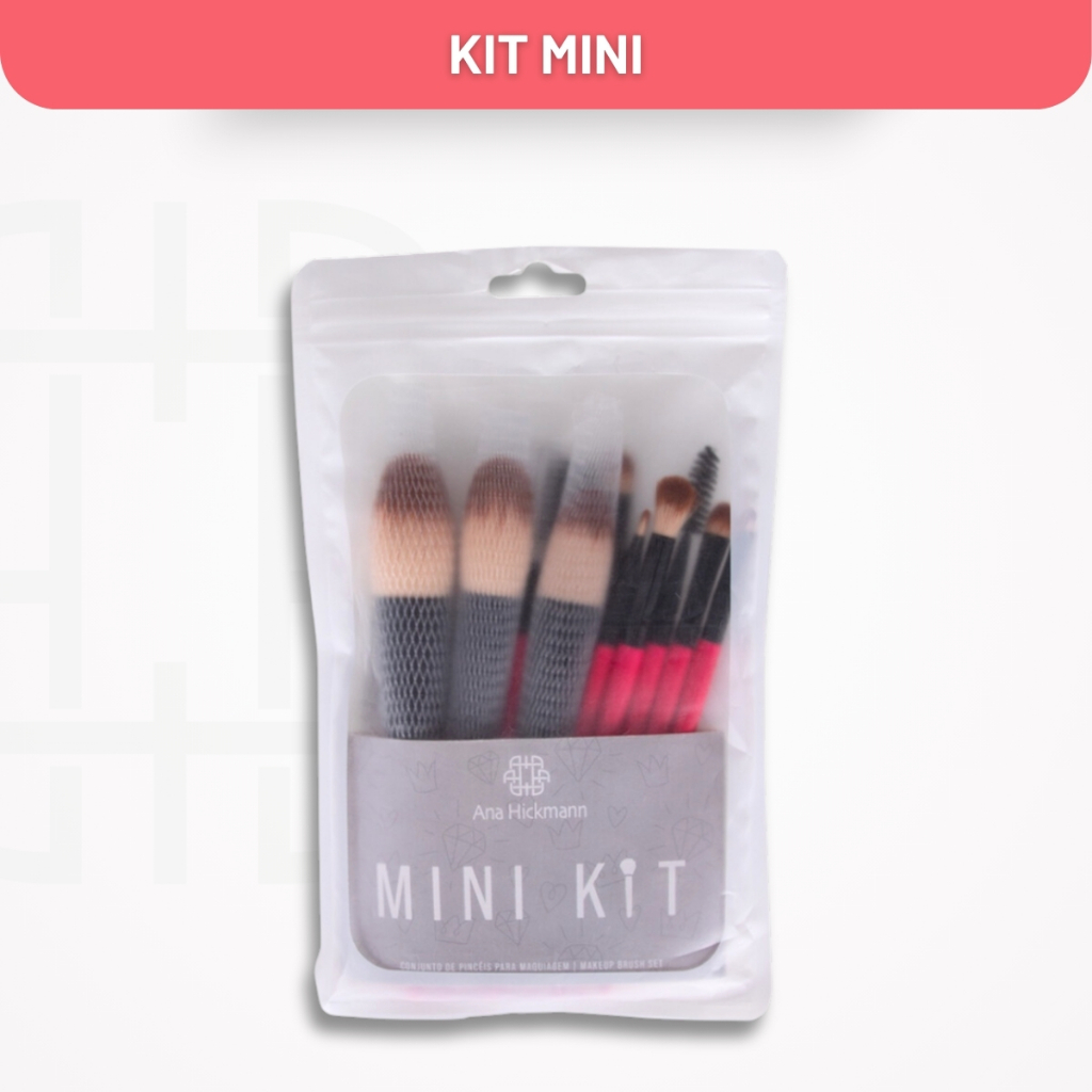 Kit de Pincéis de Maquiagem Rosa Escuro Ana Hickmann