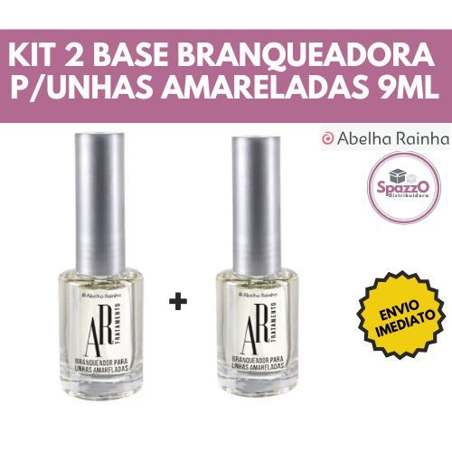 Kit Base Branqueador para Unhas Amareladas Abelha Rainha 10ml