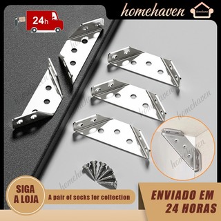 Kit 10/5 Conector Universal de Canto para Móveis, Estrutura de Suporte Triangular Fixa Suporte de Canto de Aço Inoxidáve