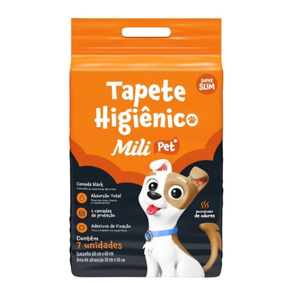 Tapete Higiênico Pet Super slin Mili com 7un