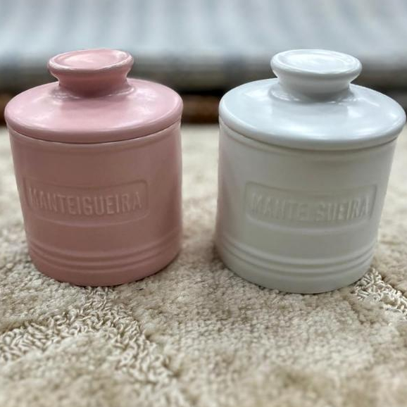 Manteigueira Francesa  Com Tampa Manteigueira  Colmeia Vidro Resistente 150ml