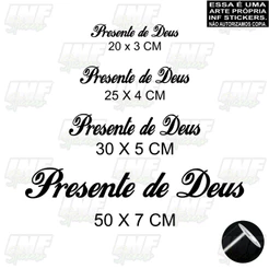 Adesivo para moto carro bicicleta frase Presente de Deus religioso.