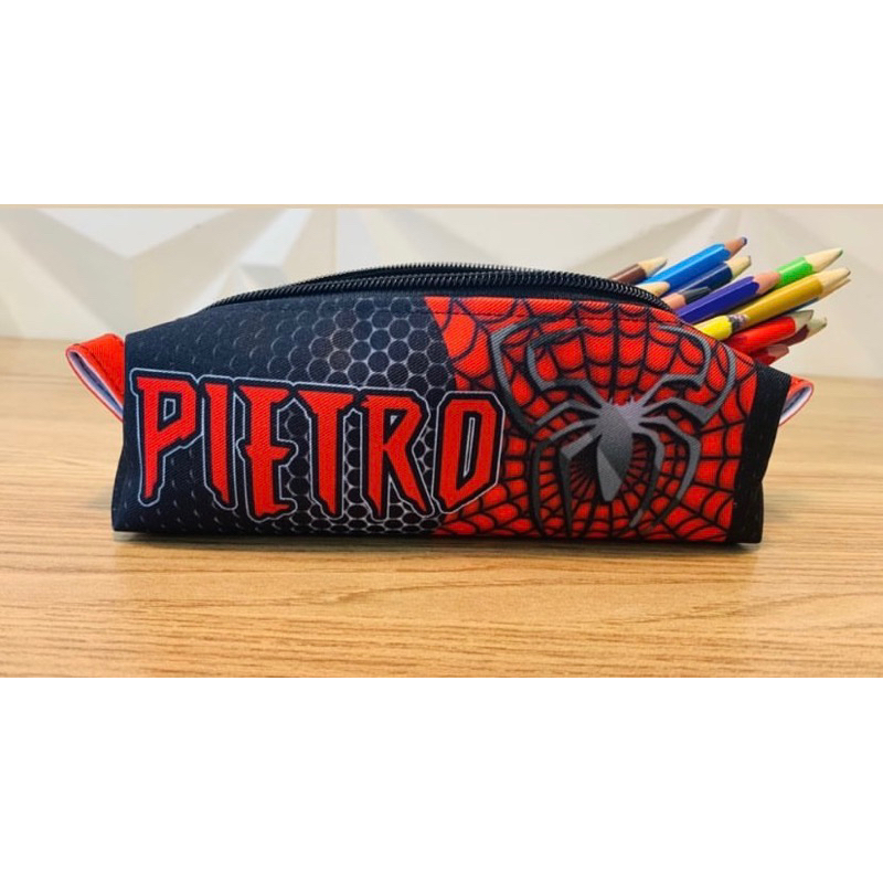 Estojo Escolar Personalizado Homem Aranha Black em Oferta na Shopee