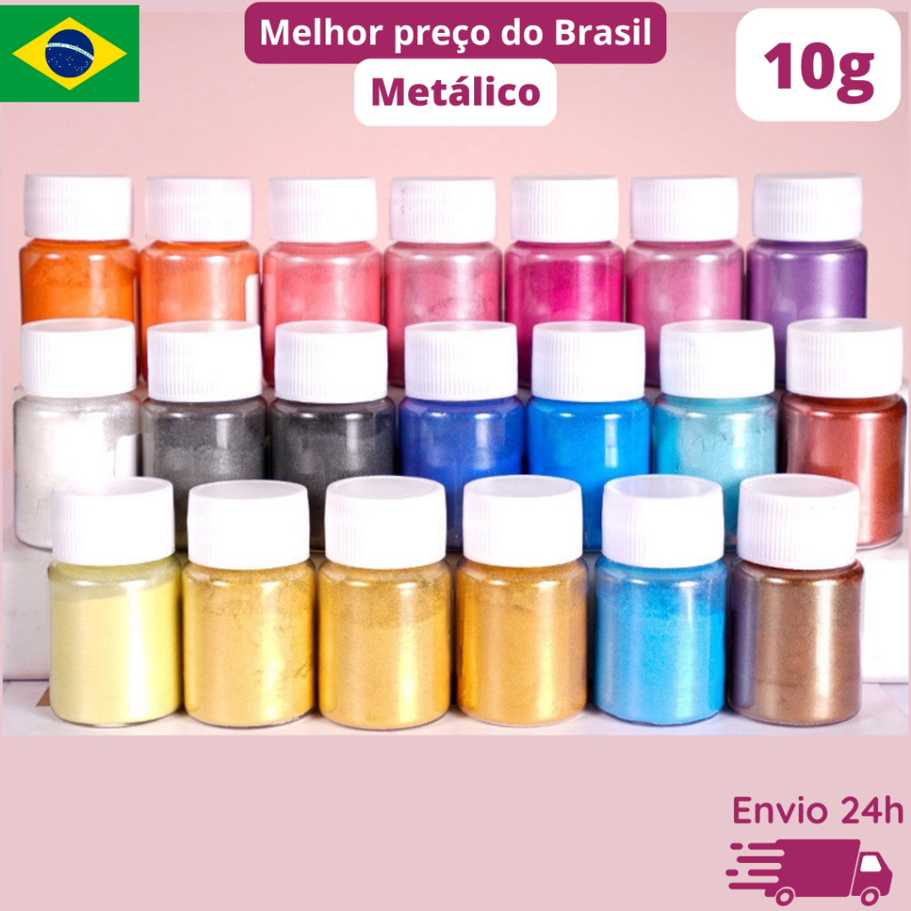 Kit 12/24/36 Pigmento metálico para Resina Epóxi artesanato Pó Mica Pownder Perolado diy decoração