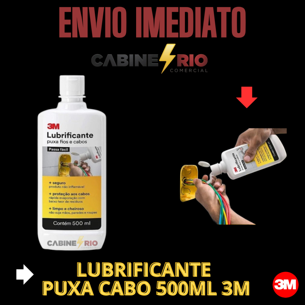 Lubrificante Puxa Cabo E Fios 500ML 3M