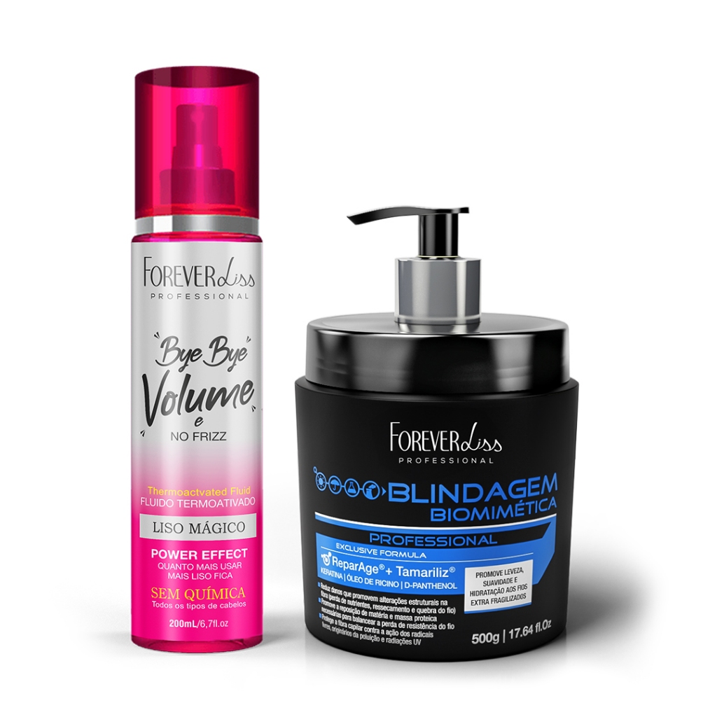 Kit Bye Bye E Máscara Blindagem Forever Liss em Oferta na Shopee