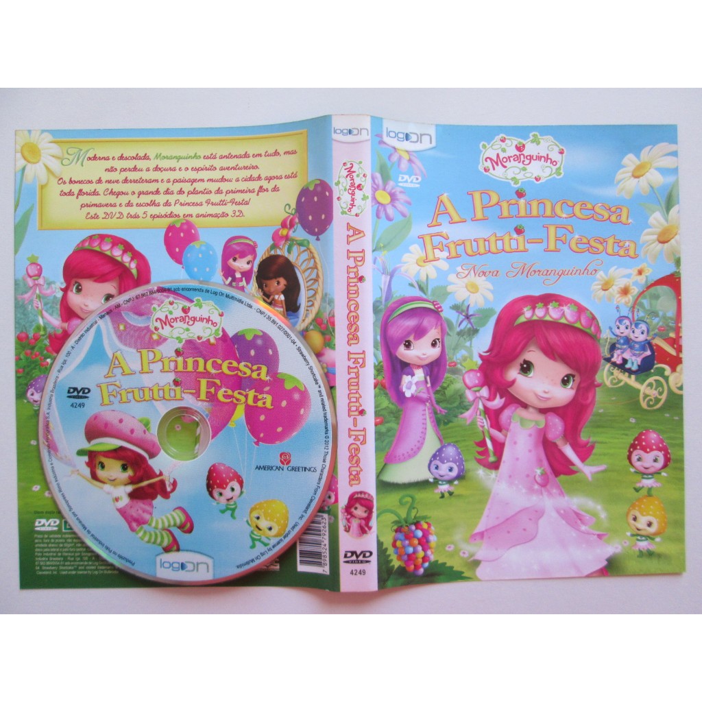 DVD - MORANGUINHO / A PRINCESA FRUTTI - FESTA / NOVA MORANGUINHO / Impecável / Com Encarte Principal De Dupla Face