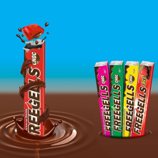 Freegells Balas Drops Chocolate C/12 Unidades Riclan em Oferta na Shopee
