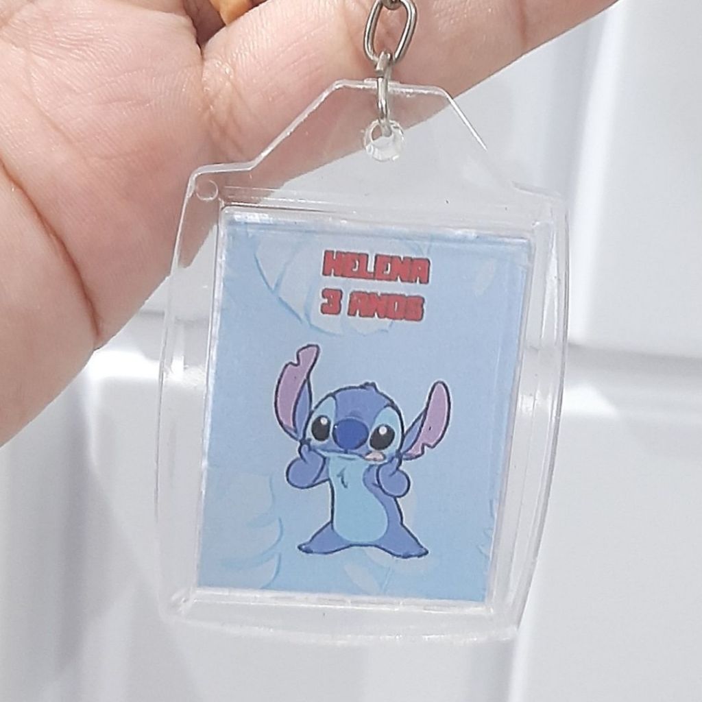 Lembrancinha de Aniversário TEMA LILO STITCH , Chaveiro acrílico personalizado foto 3X4