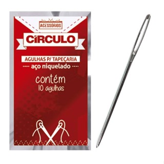 AGULHA DE TAPEÇARIA CÍRCULO 13 mm a 18 mm - PC C/ 10 unidades em Oferta na Shopee