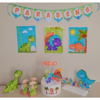 Kit festa só um bolinho aniversário Dino Baby em Oferta na Shopee