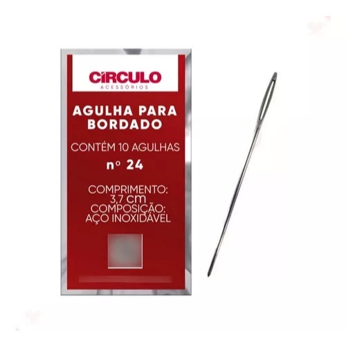 Agulha De Bordado Ponto Cruz Círculo - Pct 10 Un — imagem 2 de 2