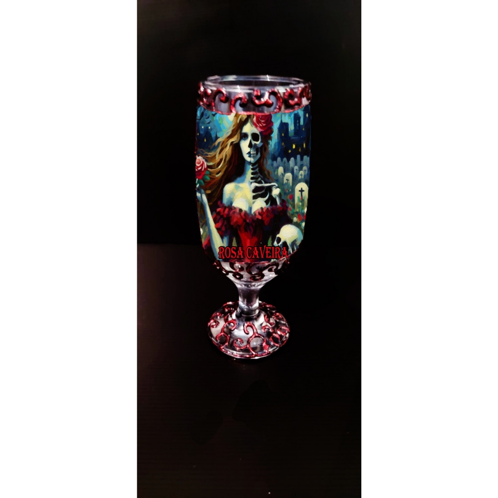 Taça Pombo Gira Rosa Caveira Tipo Floripa.