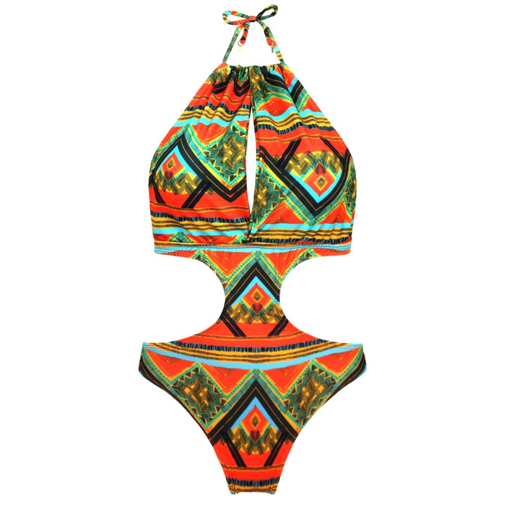 Maio Cropped Com Estampa Tarta E Abertura Ajustável Art Stilo