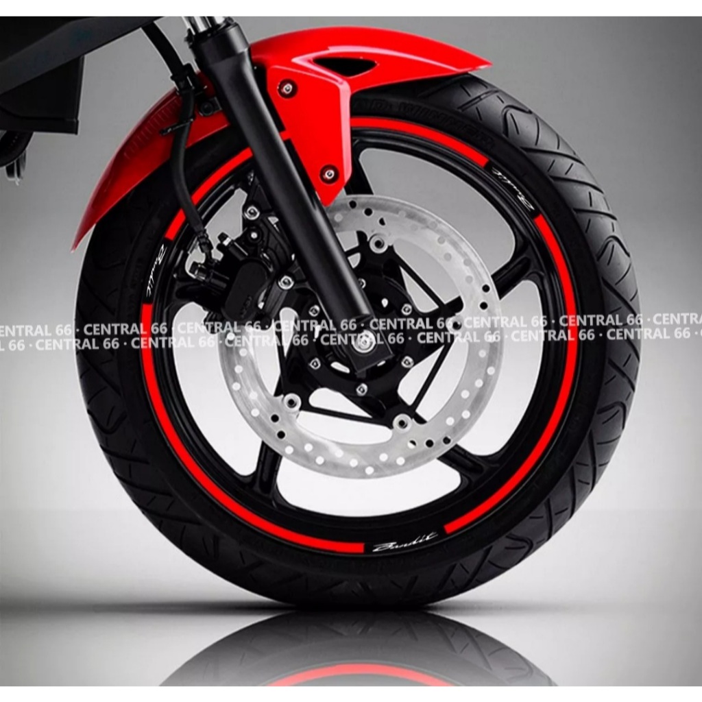 Friso Suzuki Bandit 650 Vermelho Refletivo Adesivo Filete Roda