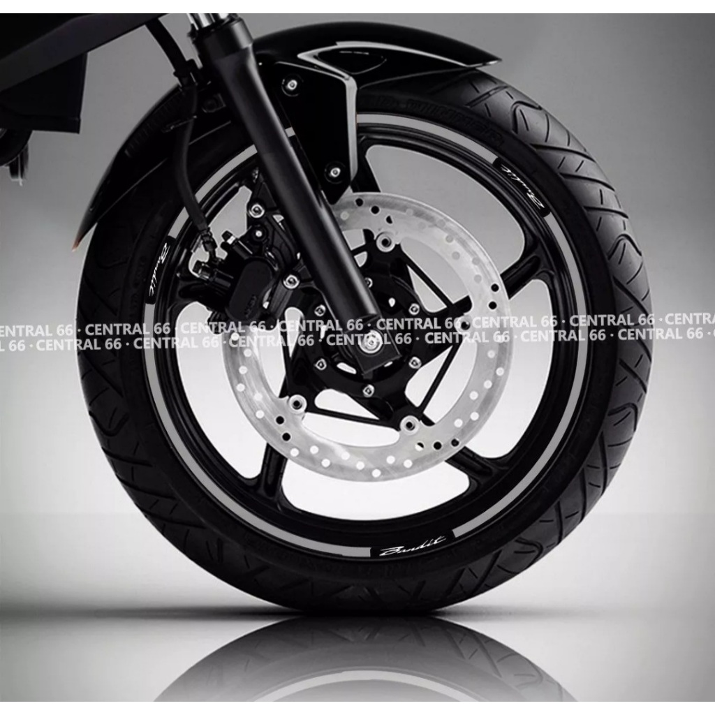 Friso Suzuki Bandit 650 Prata Refletivo Adesivo Filete Roda