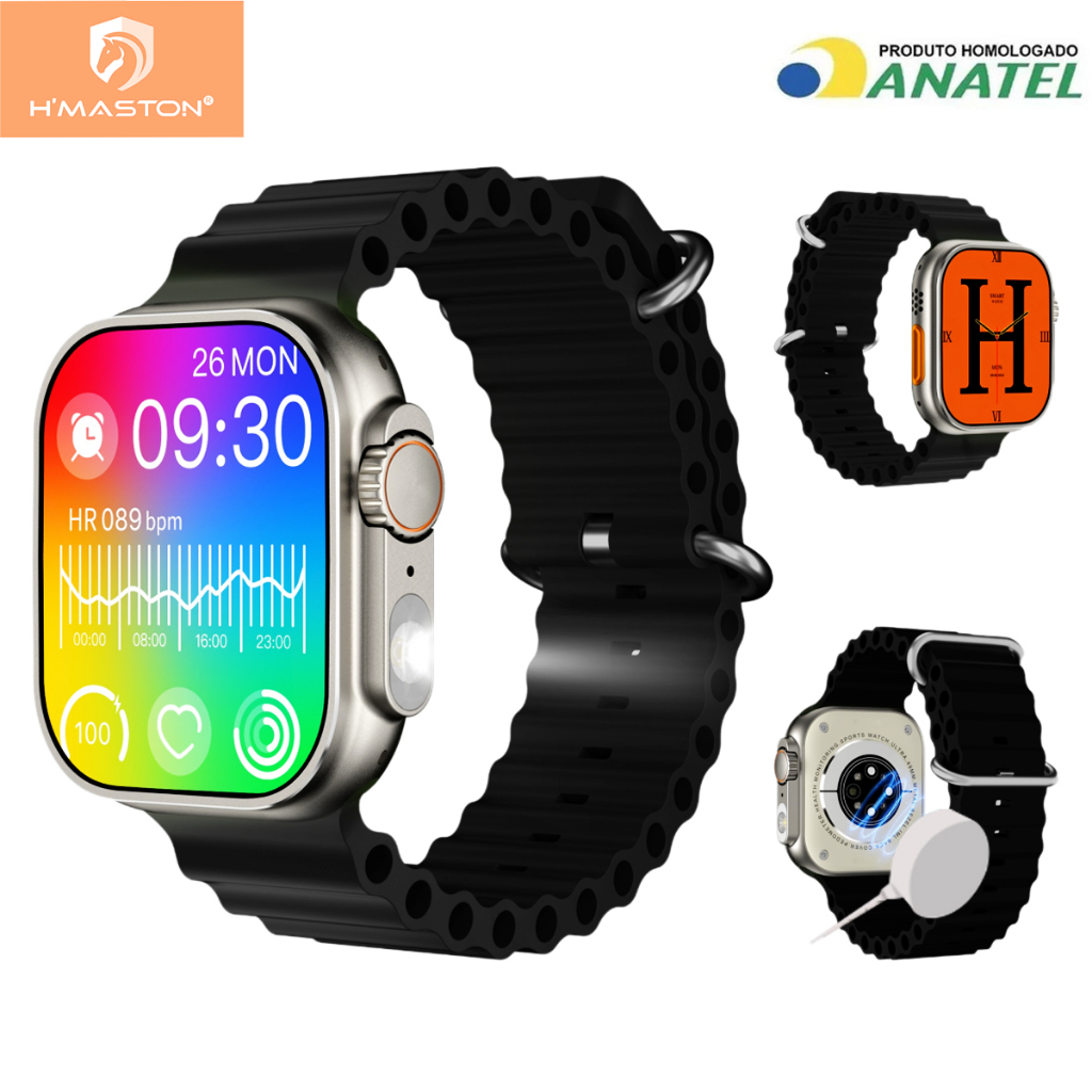 H'maston INK12 Smart Watch Series LED Display Bluetooth Com Monitoramento Da Saúde