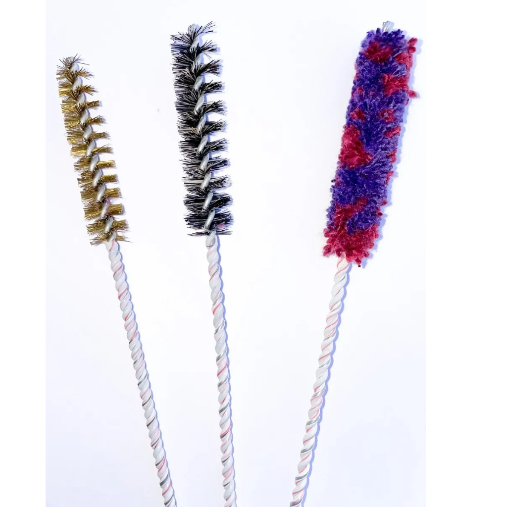 Kit de Limpeza Escovas Haste Vareta Manutenção para Armamentos de Calibre Curto .38/9mm .40 .45