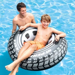 Boia Pneu Circular Cintura Redonda Inflável Piscina Praia Grande 120CM