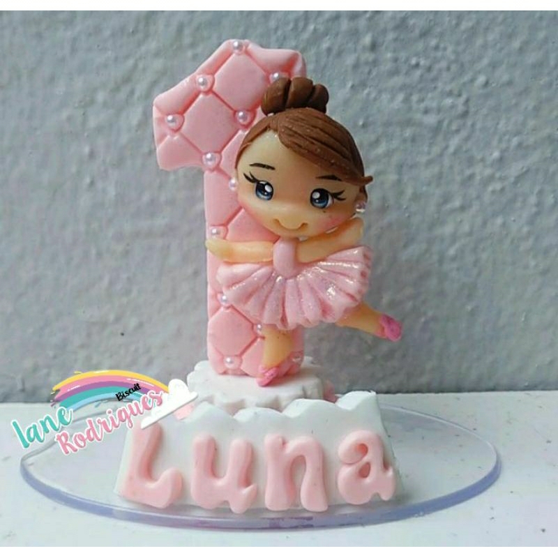 vela de biscuit personalizada bailarina ballet
