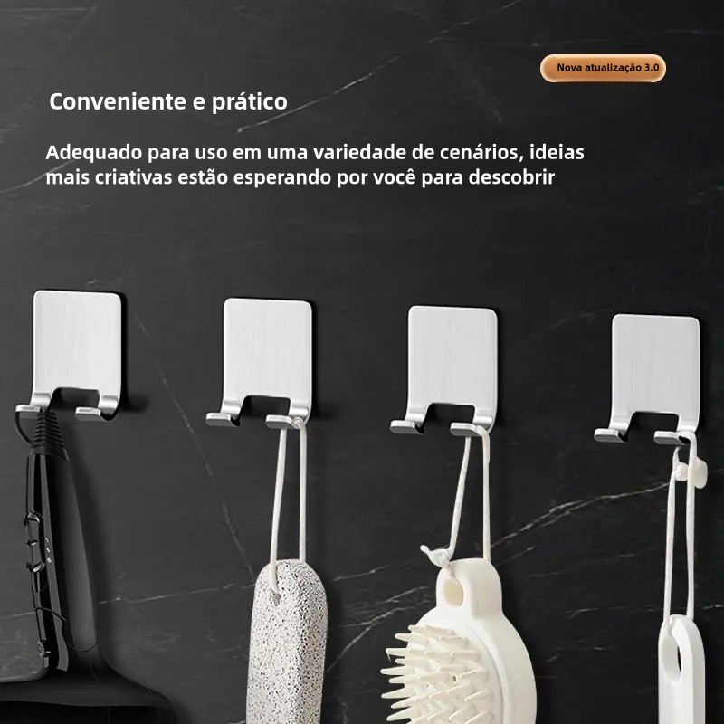 Suporte Para Parelho De Barbear Lamina Gillette Gilete Prestobarba Em Aço Inox Fita 3M