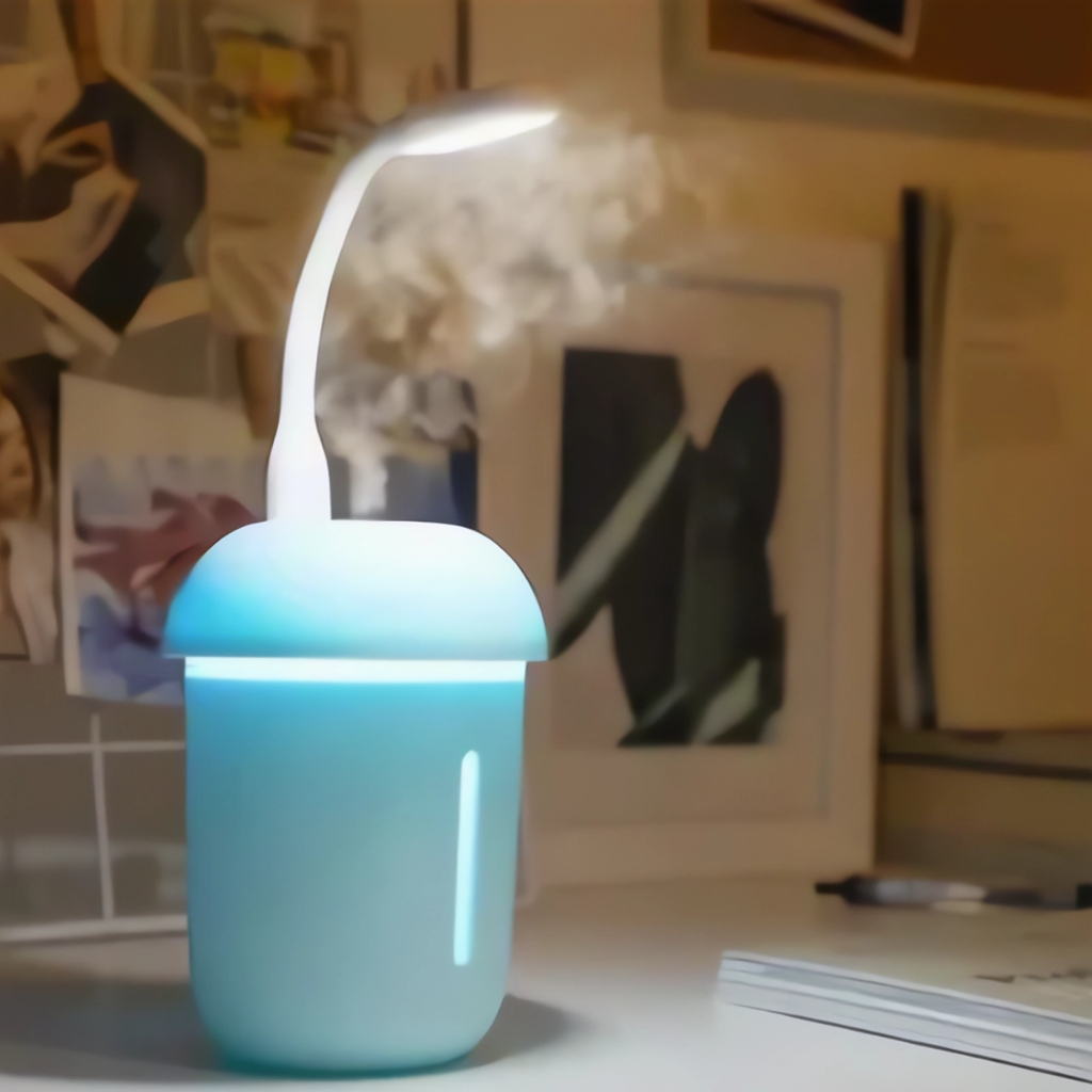3 Em 1 Umidificador De Ar Ventilador USB Night Light  LED Colorida Difusor Aromatizador De Ambiente Difusor em Oferta na Shopee