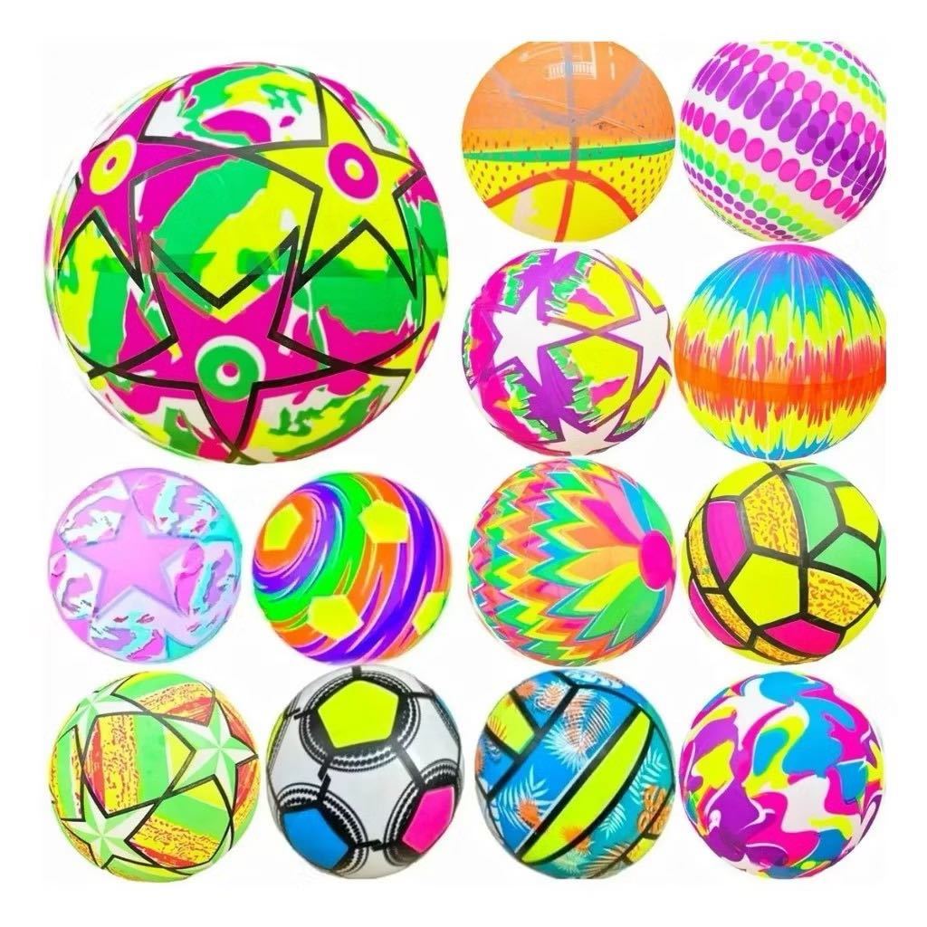 KIT 100 /200/300/400 PECAS BOLA DE VINIL INFLAVEL INFANTIL COLORIDA PLASTICO PERSONALIZADA