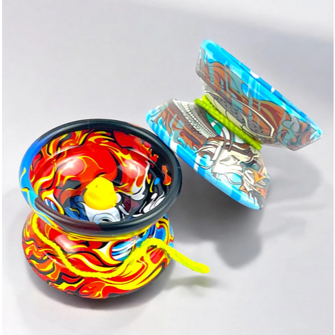 Kit 2 Yoyo Divertido Alumínio ioio Profissional Infantil Ótima Qualidade Unissex ioiôs
