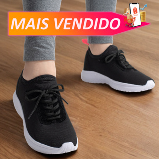 Tênis feminino academia caminhada pra malhar solado antiderrapante ultra confortável calce facil top em Oferta na Shopee