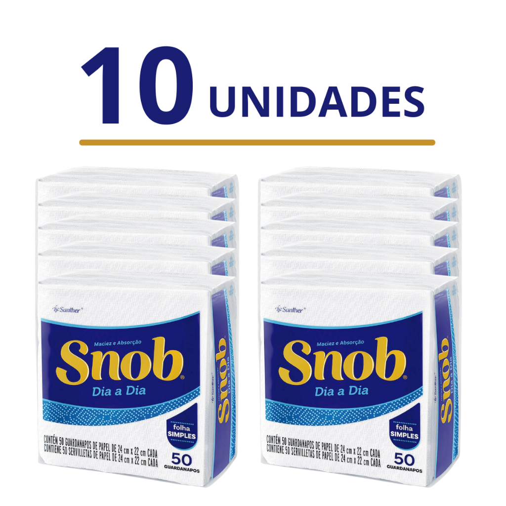 Guardanapo de Papel Snob Kit Papel Toalha Folha Simples Descartavel Sache Unidades em Oferta na Shopee