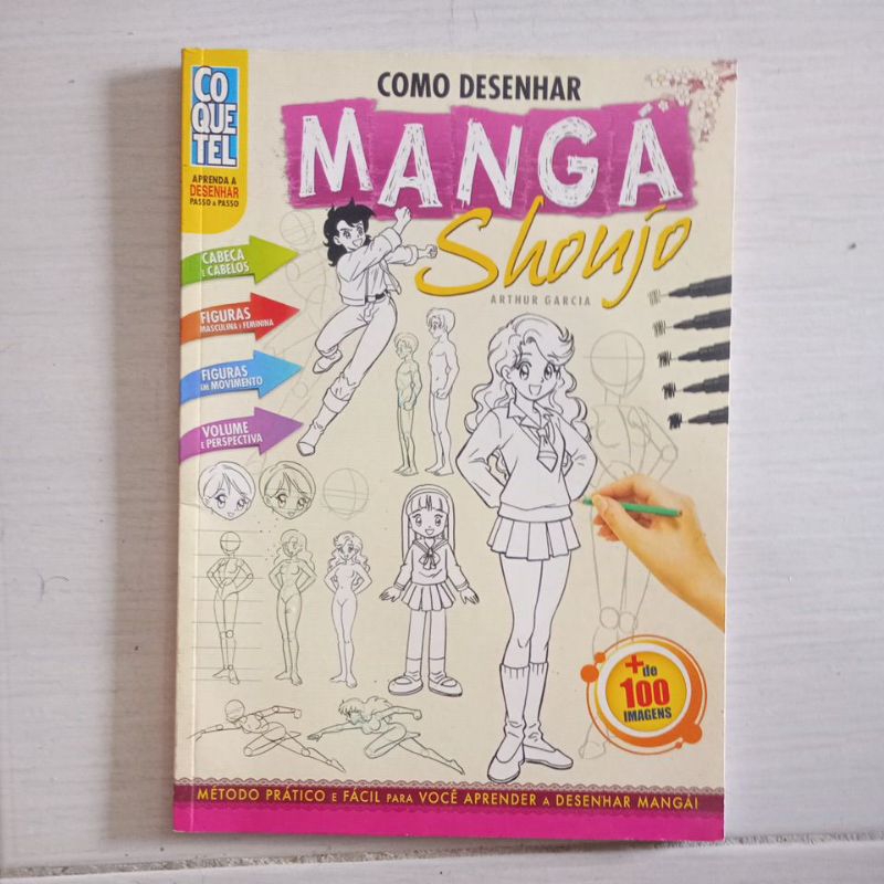 Livro ilustrado "Como desenhar mangá shoujo".