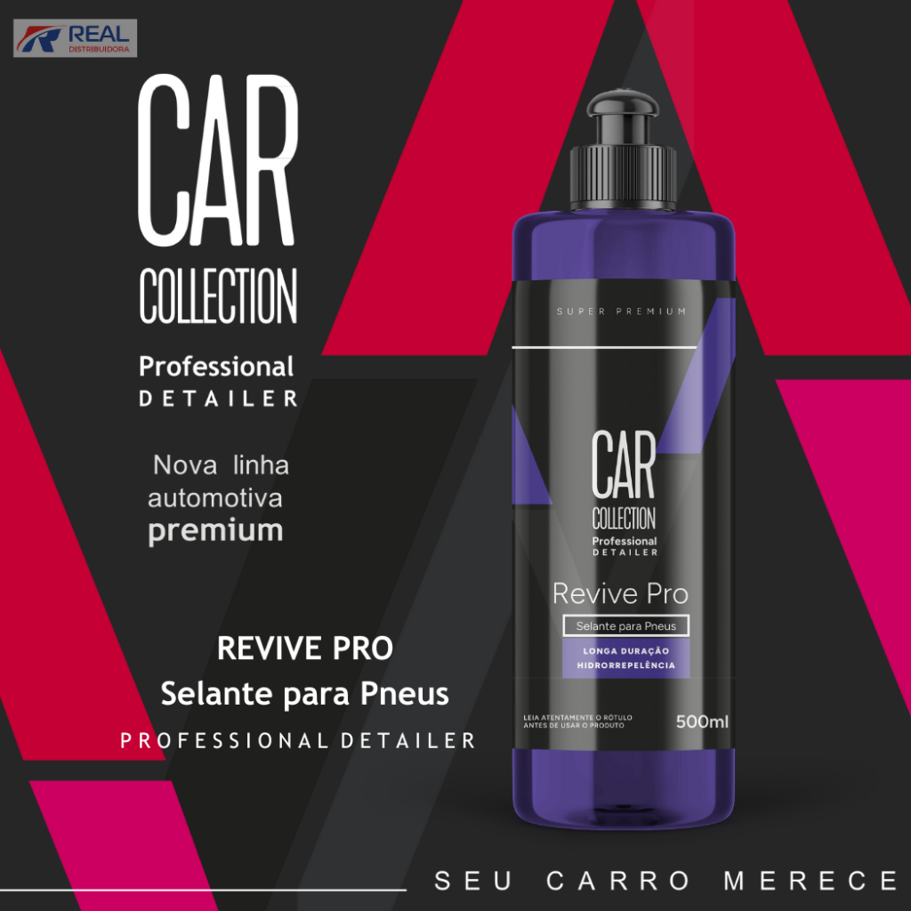 SELANTE (PRETINHO) PARA PNEUS REVIVE PRO 500ML - CAR COLLECTION - PROFESSIONAL DETAILER