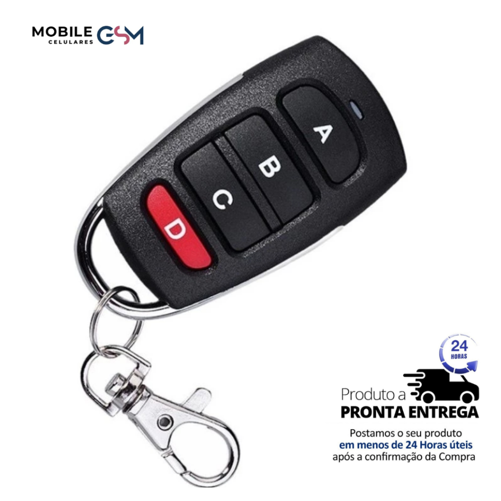 Controle remoto universal 433mhz impermeável p/ garagem elétrica porta PPA RCG GAREN SEG AGL Portão