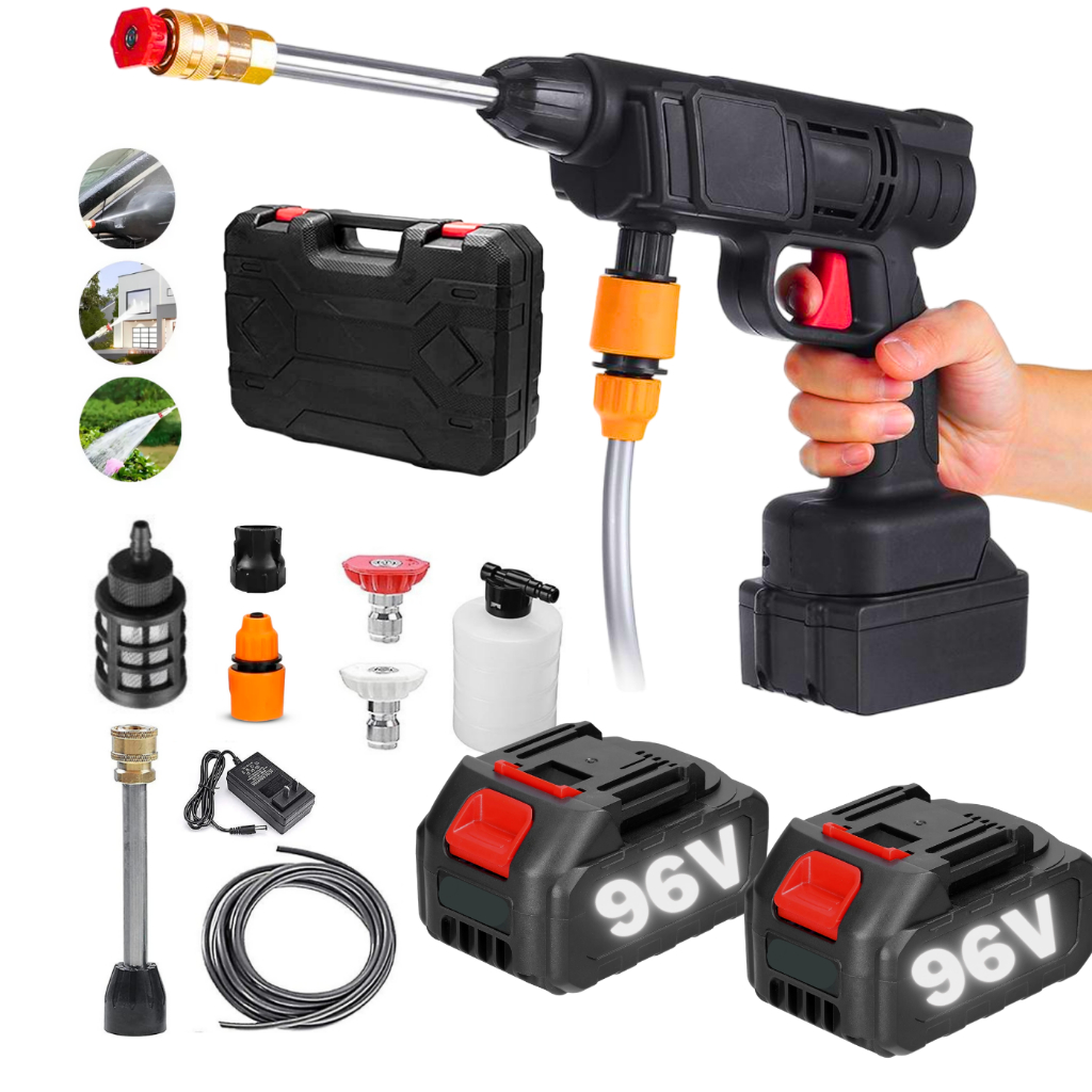 Lavadora de Alta Pressão Pistola Portátil Profissional Sem Fio Recarregável a Bateria Original Carro em Oferta na Shopee