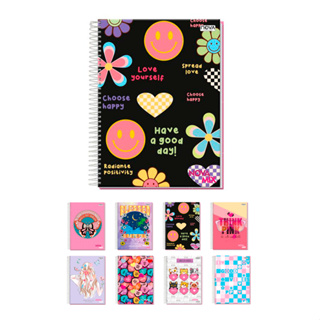 Caderno 1 Matéria Feminino Escolar Capa Dura Universitário Arame 80 Fls em Oferta na Shopee