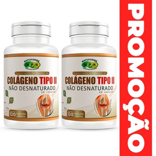 02 Colágeno Tipo 2 Não Hidrolisado Natuforme Total 240 cápsulas para Articulação Cartilagem Joelho em Oferta na Shopee