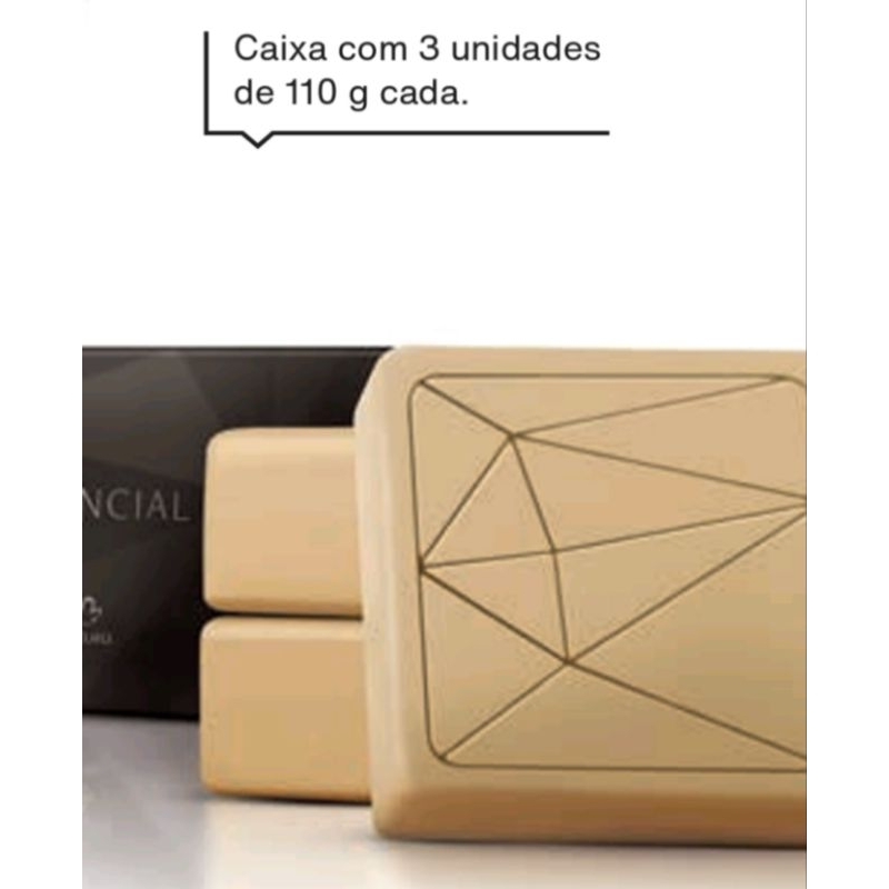 Kit C/3 Sabonetes Essencial em Barra para corpo e barba