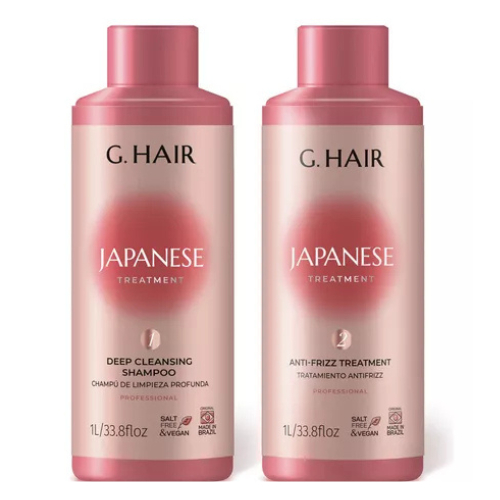 Kit Escova Progressiva Tratamento Japonês 2x1000ML G.HAIR