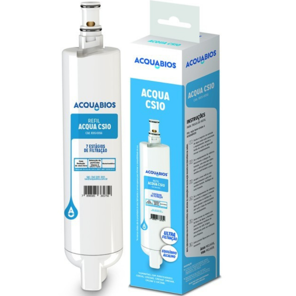 Refil Acqua Filtro Compatível Cs10 Purifica Consul Facilite