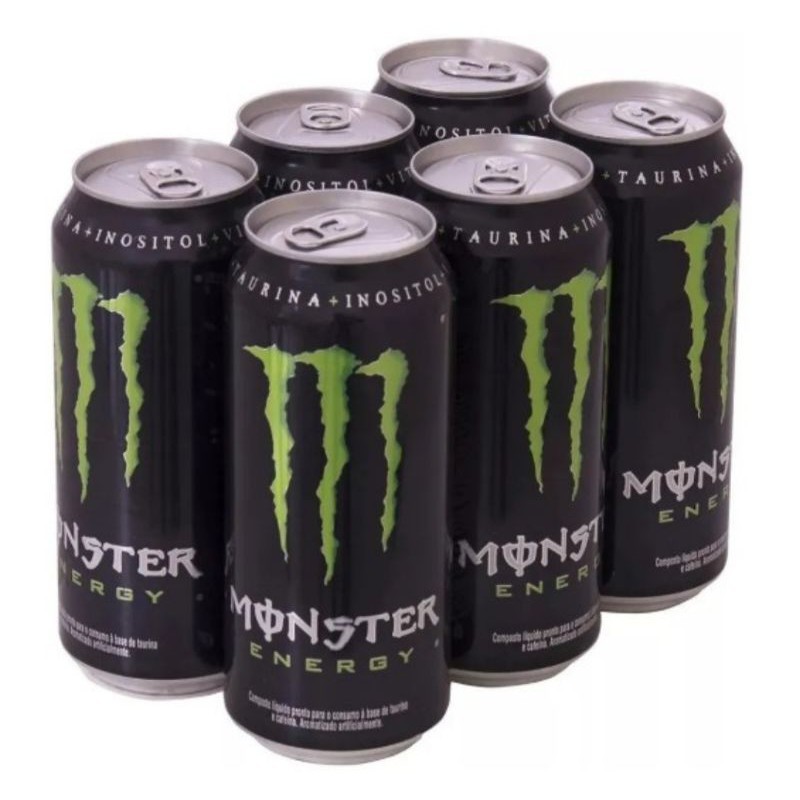 Pack Com 6 Unidades de Energético Monster Energy Original Tradicional 473ml