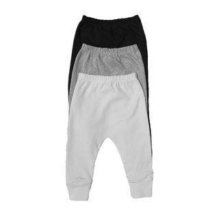 Kit 3 calça mijão unissex para bebê tecido suedine 100% algodão em Oferta na Shopee