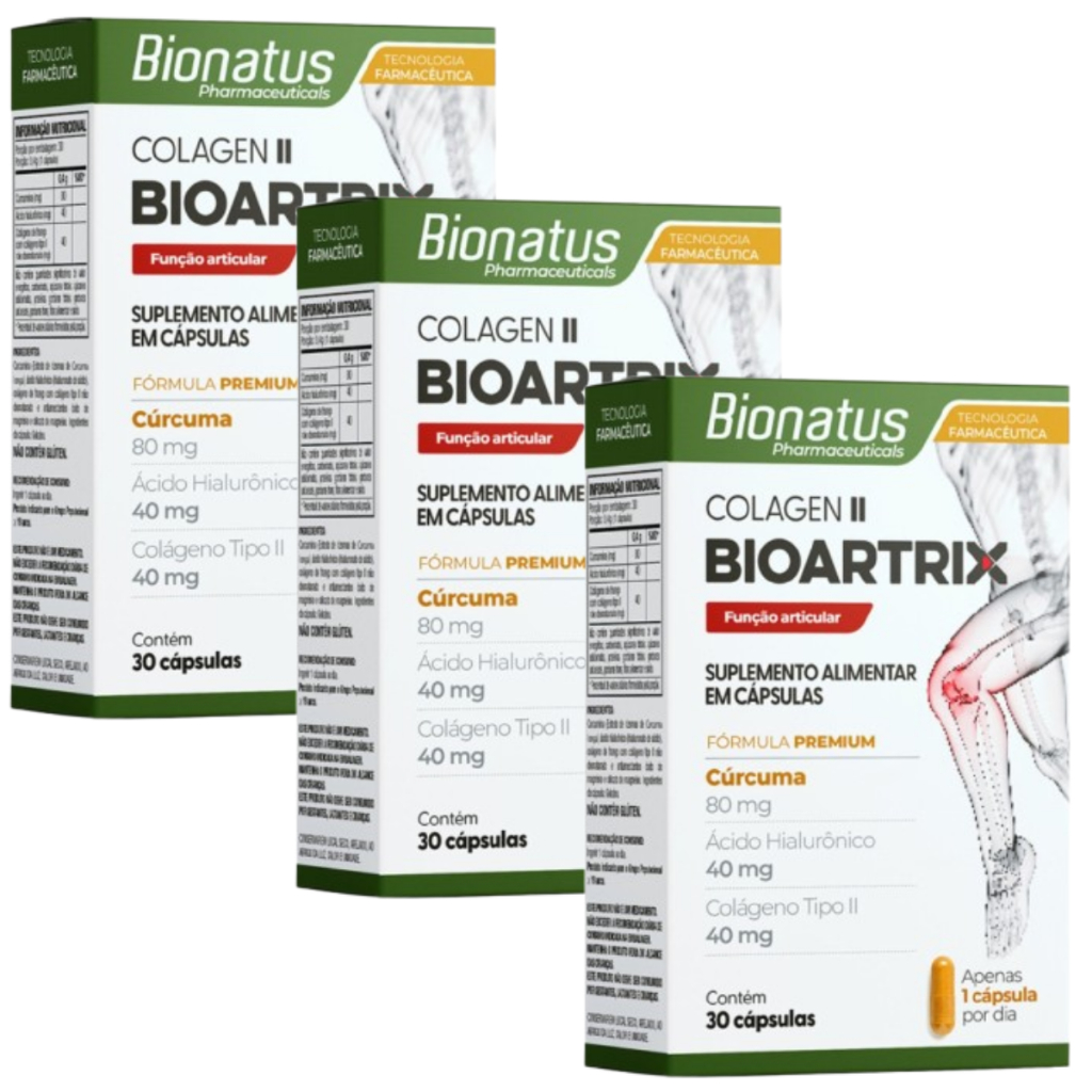Bioartrix Colágeno Tipo Ii 40mg + Hialurônico - Suplemento Bionatus em Oferta na Shopee