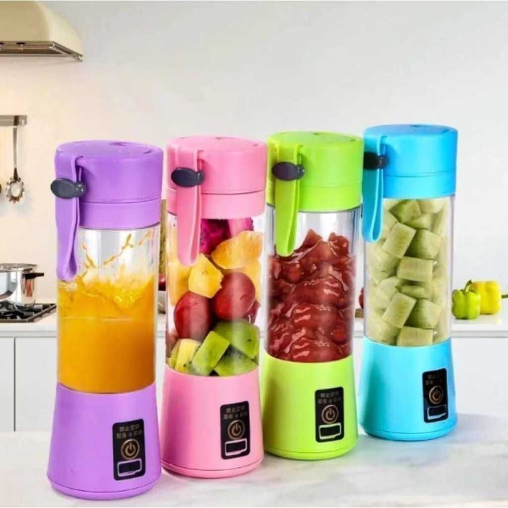 Envio rapido-Mini Liquidificador Portátil Shake 6 Laminas + Cabo USB-SE3095-SE3095