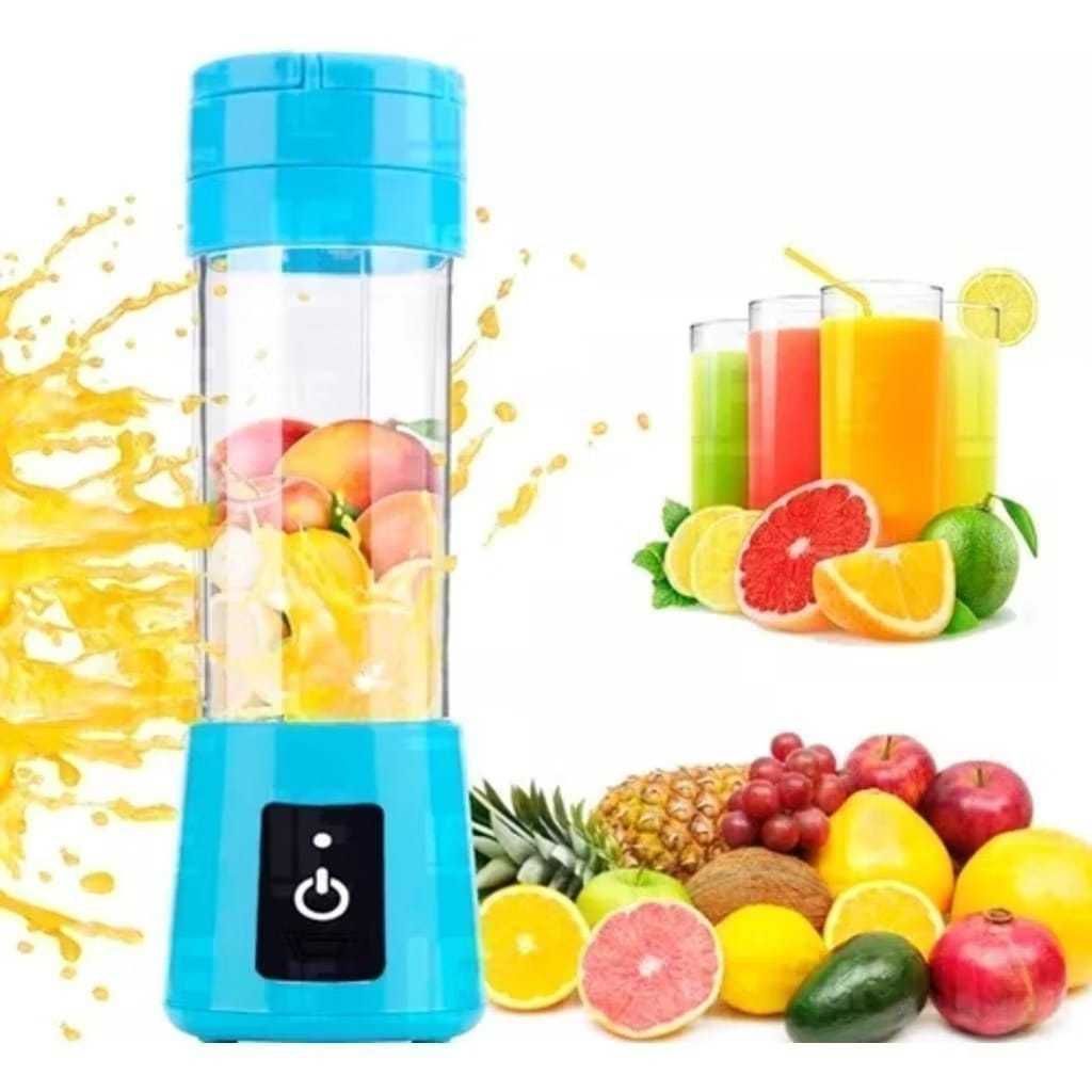 ENVIO NO MESMO DIA-Mini Liquidificador Portátil Shake 6 Laminas + Cabo USB-SE3095-SE3095