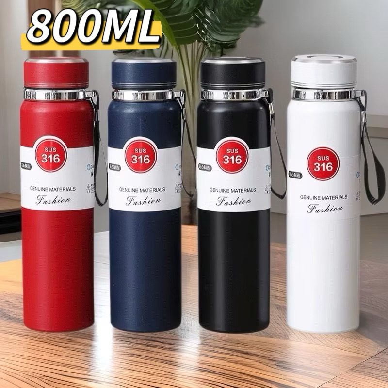 Copo Térmico de Aço Inox Grande Capacidade 800ML Para Xícara de Chá Café Água